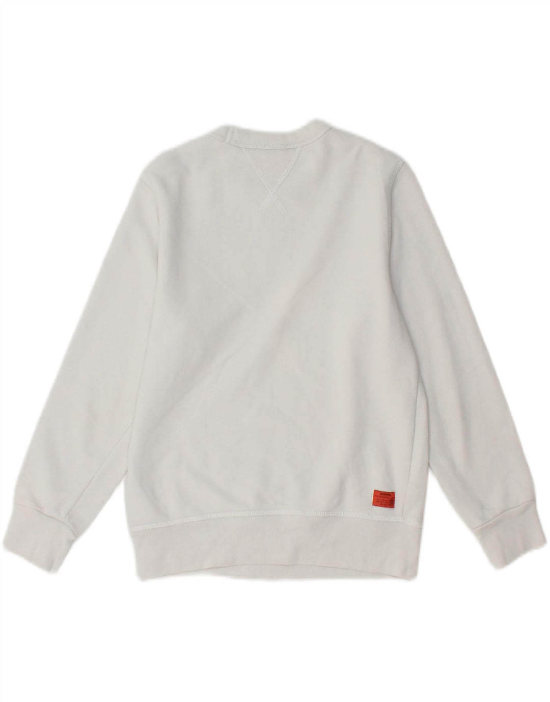 DIESEL Boys Graphic Sweatshirt Jumper 9-10 Years White Cotton Vintage Diesel and Second-Hand Diesel from Messina Hembry 