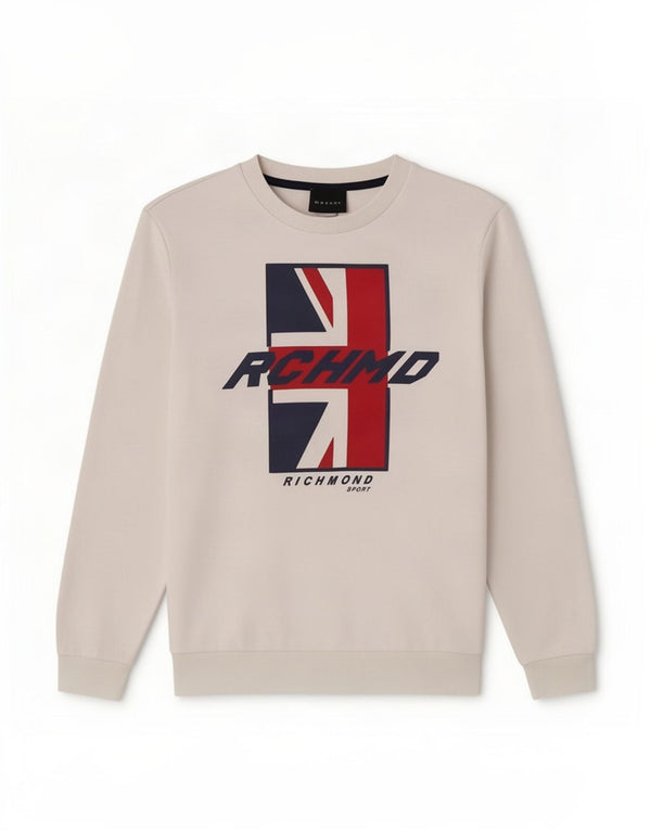 Γραφικό φούτερ Richmond Boys Jumper 15-16 ετών Λευκό βαμβακερό