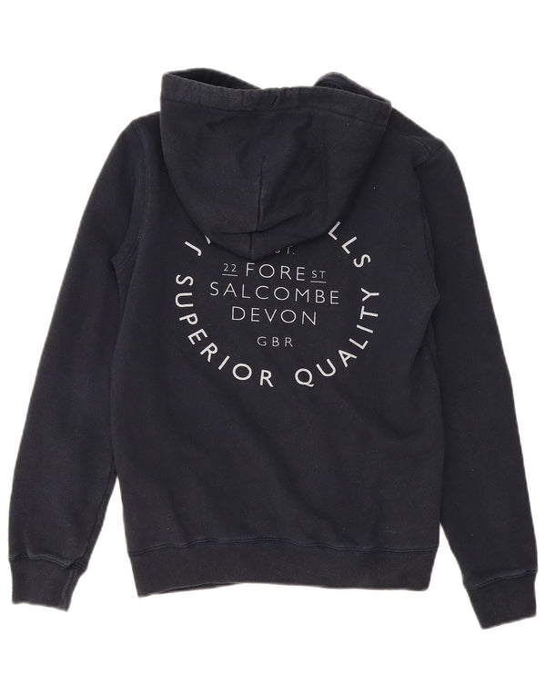 Jack Wills Womens Salcombe Graphic Hoodie Jumper UK 8 Small Navy Blue