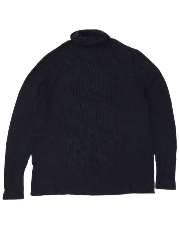 MARKS & SPENCER Γυναικείο πουλόβερ με ρολό λαιμόκοψη UK 22 3XL Navy Blue