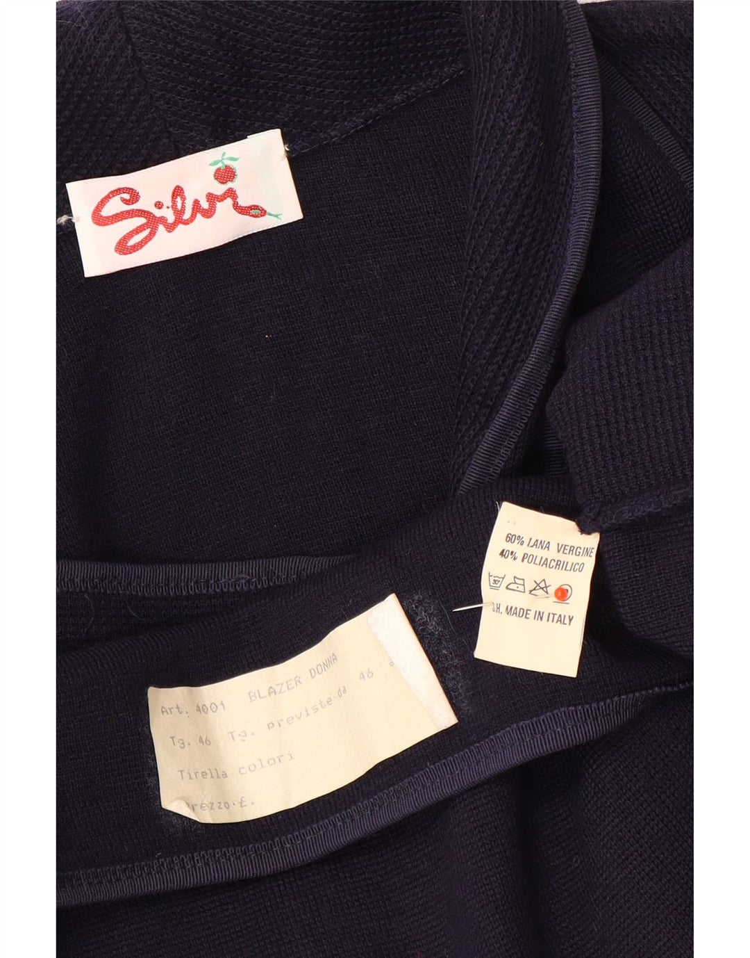 Vintage γυναικεία ζακέτα πουλόβερ IT 46 Large Navy Blue Πολυακρυλικό