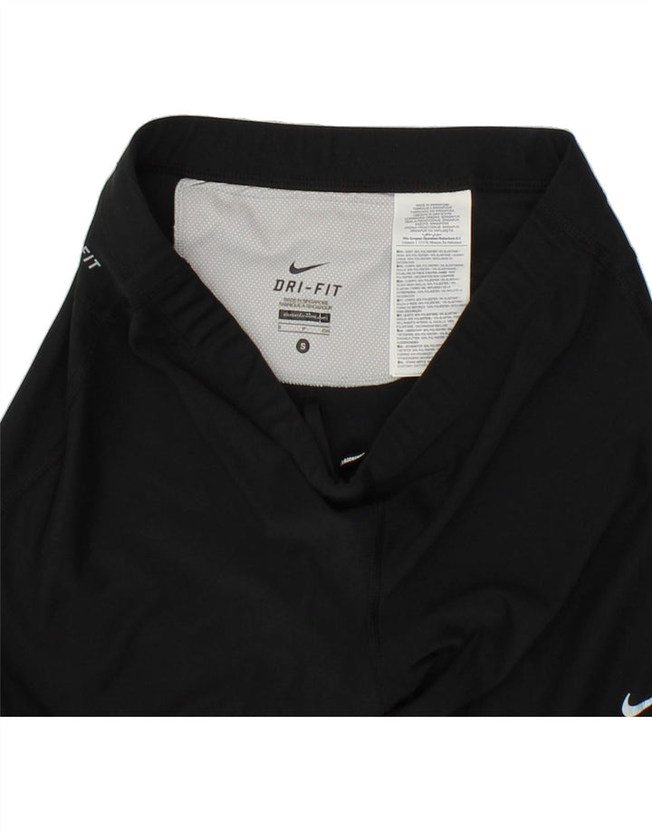 NIKE Womens Dri Fit Capri Leggings UK 10 Small Black Polyester Vintage Nike and Second-Hand Nike from Messina Hembry 