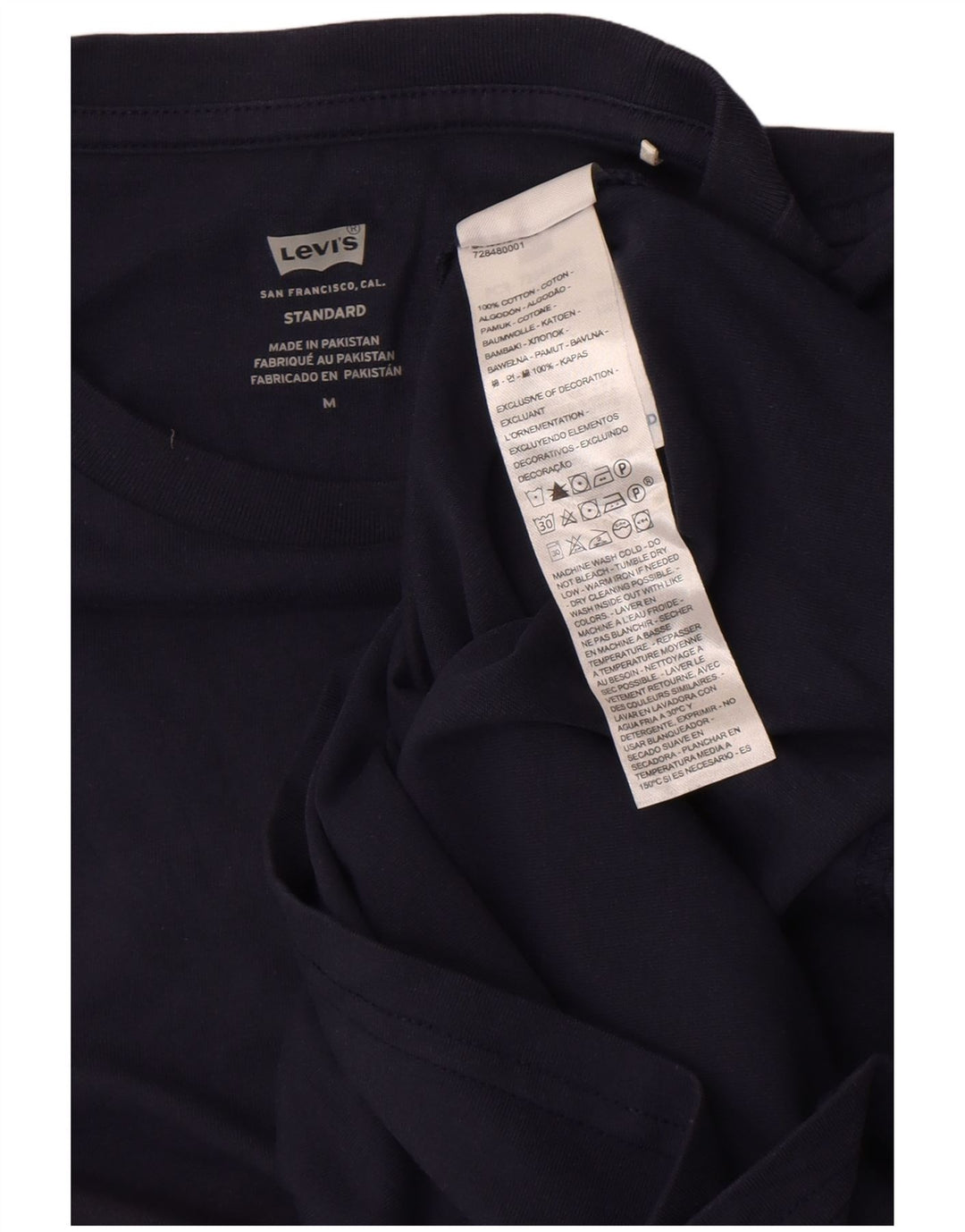 Ανδρικό μπλουζάκι Levi's Standard με μακρυμάνικο μεσαίο μπλε βαμβακερό