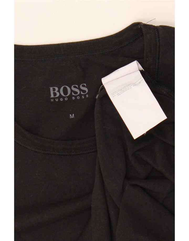 Ανδρικό T-Shirt Hugo Boss Τοπ μεσαίο μαύρο βαμβακερό