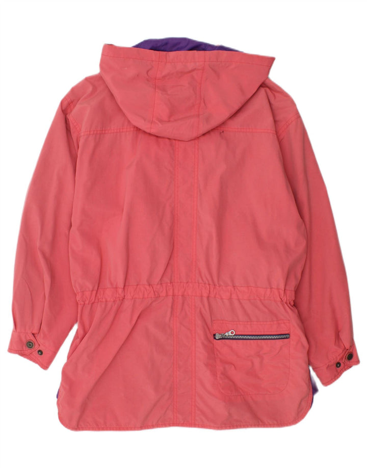 KLEPPER Womens Oversized Hooded Windbreaker Coat EU 38 Medium Pink Vintage Klepper and Second-Hand Klepper from Messina Hembry 
