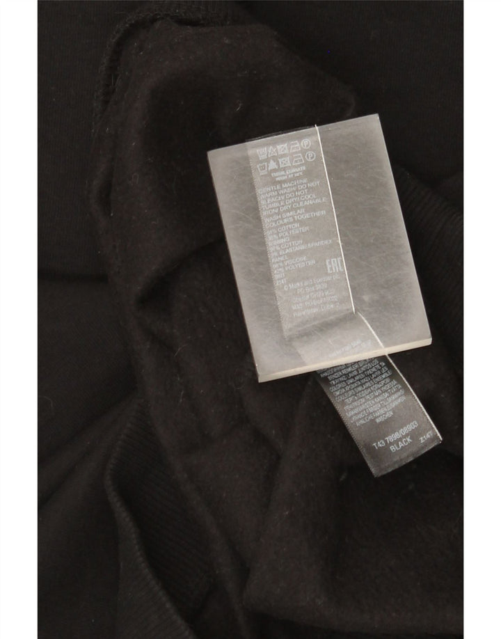 Marks & Spencer Γυναικεία Φούτερ Jumper UK 12 Μεσαίο μαύρο βαμβακερό