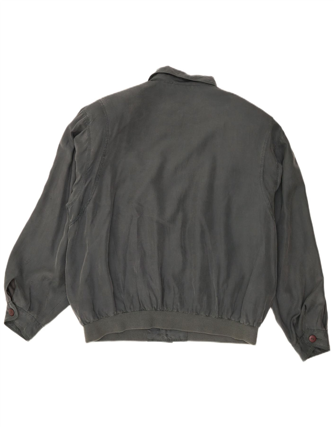 Vintage Ανδρικό Bomber Jacket UK 40 Large Grey Silk