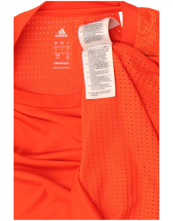 Ανδρικό T-Shirt Adidas Climacool Top Large Polyester σε πορτοκαλί χρώμα