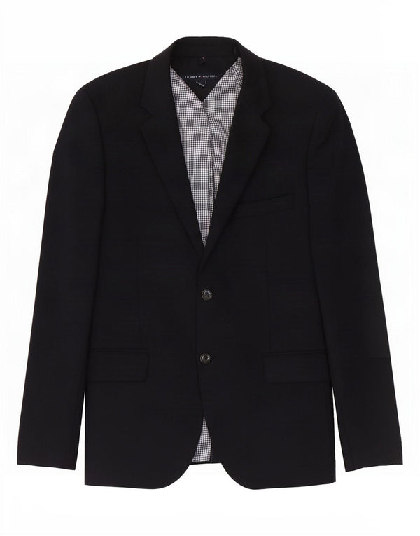 Tommy Hilfiger Ανδρικό μπλέιζερ με 2 κουμπιά μπουφάν UK 38 Medium Navy Blue Wool