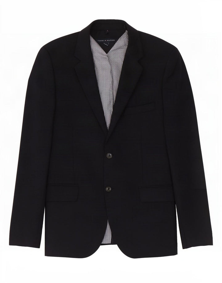 Tommy Hilfiger Ανδρικό μπλέιζερ με 2 κουμπιά μπουφάν UK 38 Medium Navy Blue Wool
