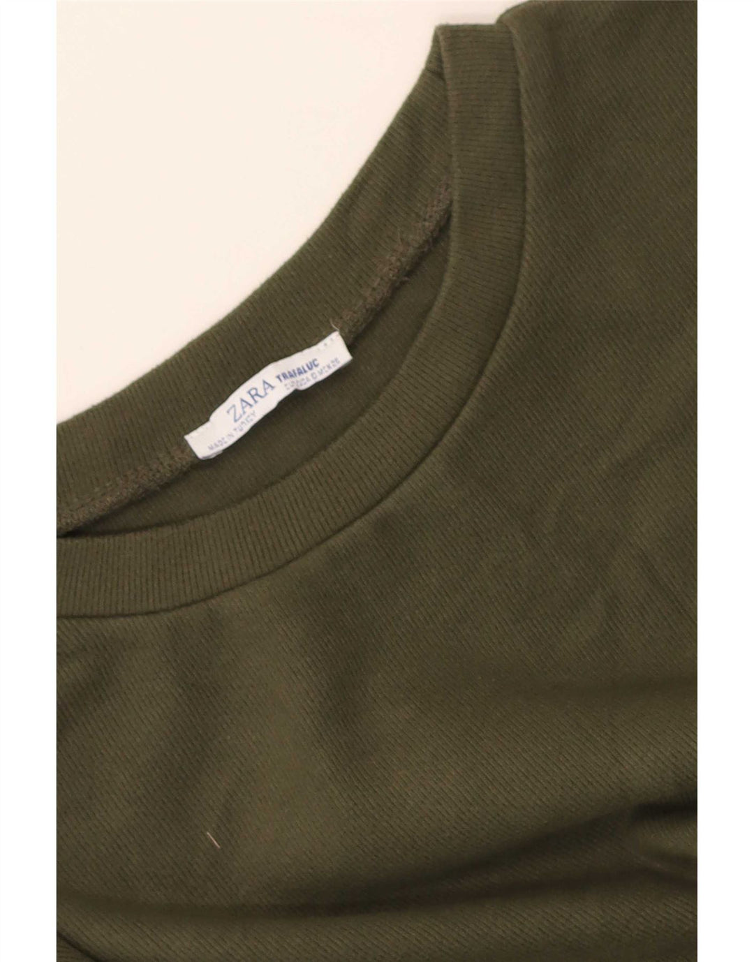 Zara Γυναικεία φούτερ Crop Oversized Jumper UK 10 Small Khaki
