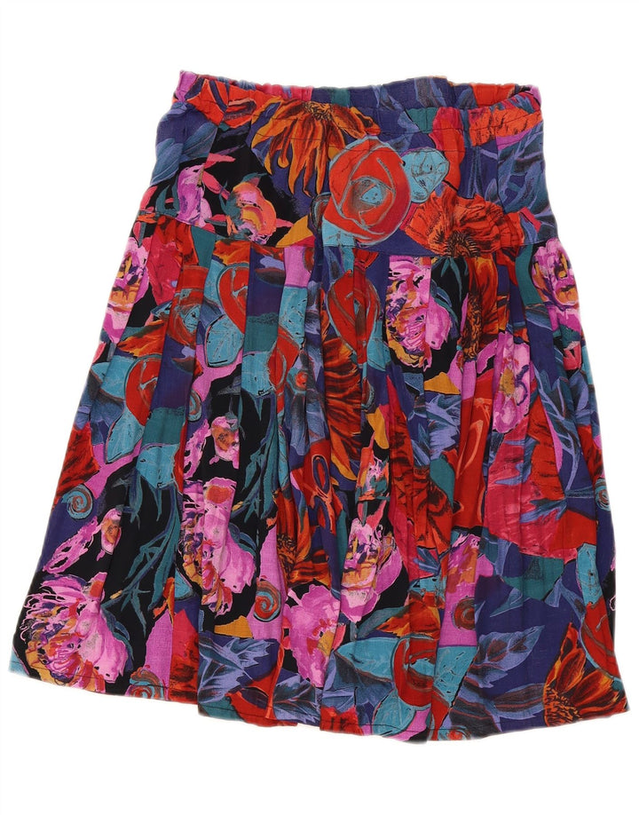 Vintage Γυναικεία Πλισέ Φούστα W30 Μεσαία Πολύχρωμη Floral
