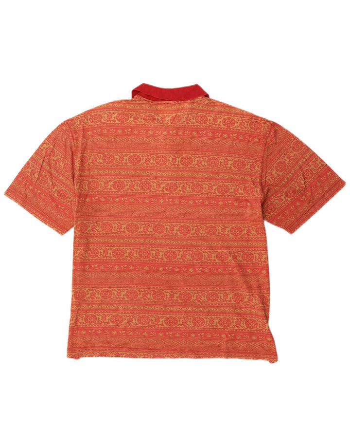 DIADORA Ανδρικό πουκάμισο πόλο UK 42 Large Red Paisley
