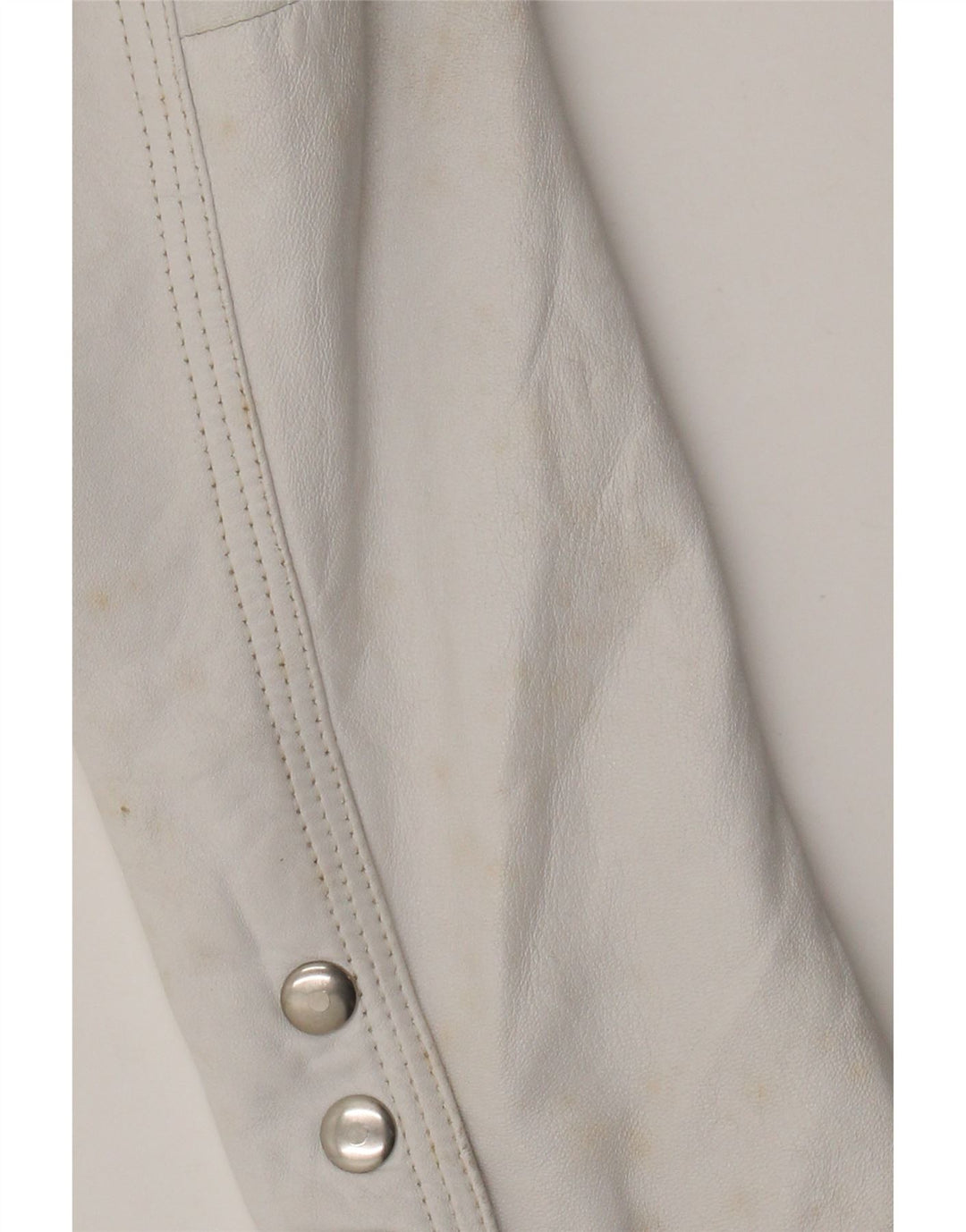 Vintage Γυναικείο Δερμάτινο Σακάκι Μπλέιζερ IT 44 Medium White Leather