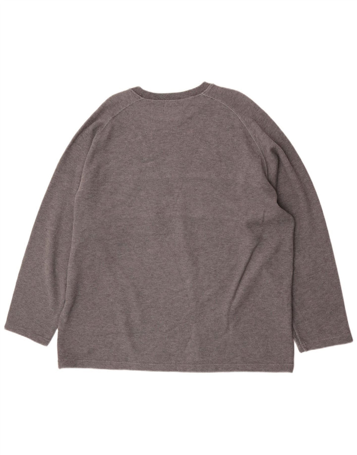 Marks & Spencer Ανδρικό Μπλε Harbour Μακρυμάνικο μπλουζάκι 2XL γκρι