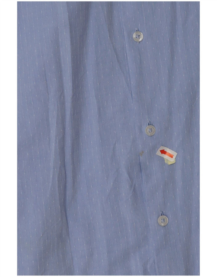 BENETTON Πουκάμισο για αγόρι 13-14 ετών 3XL Μπλε ρίγες βαμβακερό