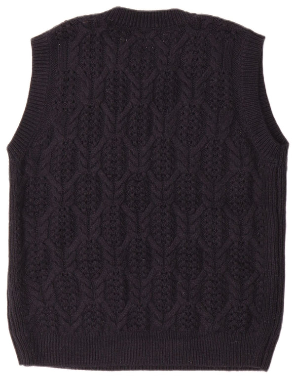 Marks & Spencer Γυναικείο γιλέκο Tank Top UK 16 Large Navy Blue Acrylic