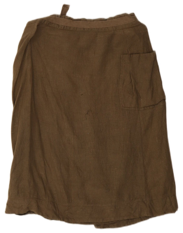 Sasha Γυναικεία Φούστα Cargo UK 12 Medium W29 Χακί Λινό