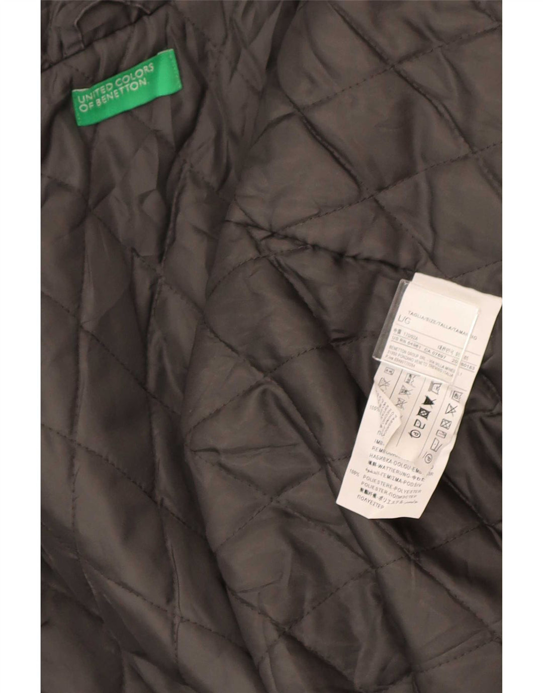 Benetton Γυναικείο Μπουφάν Parka με κουκούλα UK 40 μεγάλο γκρι βαμβακερό