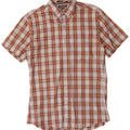 Eddie Bauer Ανδρικό κοντομάνικο πουκάμισο Classic Fit Μικρό πορτοκαλί βαμβακερό