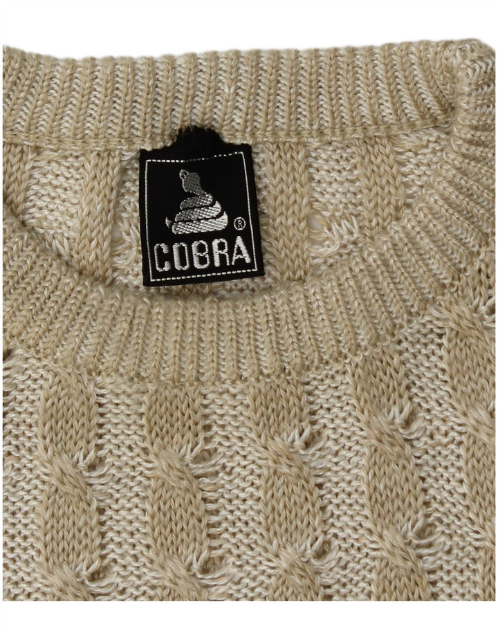 Ανδρικό πουλόβερ COBRA Crew Neck Jumper IT 50 Medium Beige Patchwork