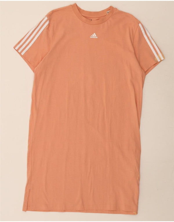 Adidas Womens T-Shirt Dress UK 16/18 Large Pink Cotton