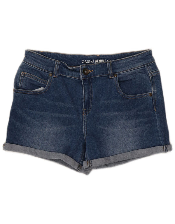 Γυναικείο τζιν σορτς Oasis UK 12 Medium W30 Μπλε βαμβακερό