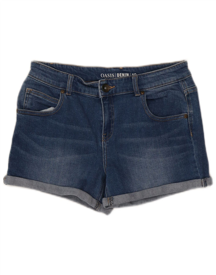 Γυναικείο τζιν σορτς Oasis UK 12 Medium W30 Μπλε βαμβακερό