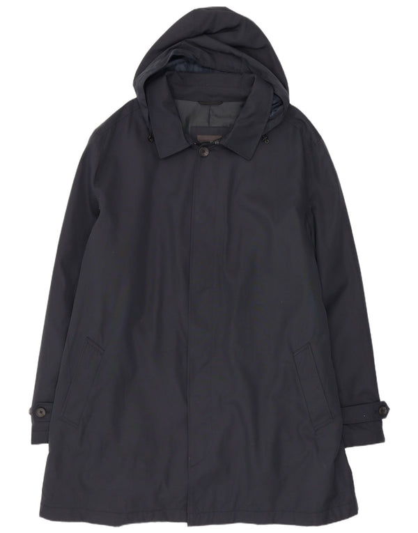 Marks & Spencer Ανδρικό αδιάβροχο με κουκούλα UK 46 3XL Navy Blue Polyester