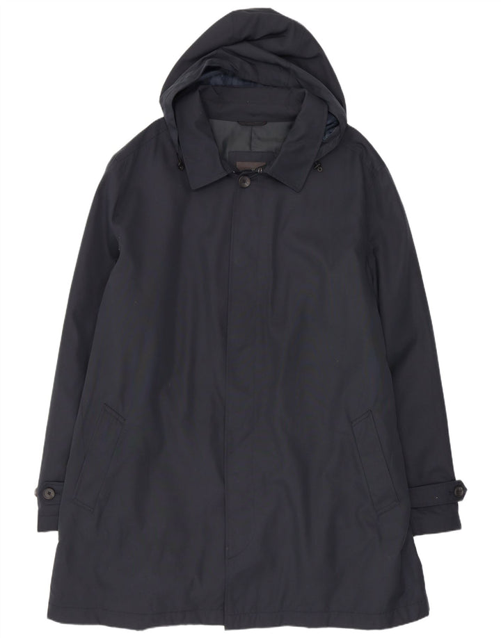 Marks & Spencer Ανδρικό αδιάβροχο με κουκούλα UK 46 3XL Navy Blue Polyester