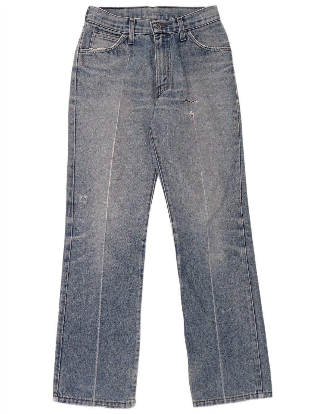 Levi's Womens Distressed Straight Jeans W28 L32 Blue Cotton