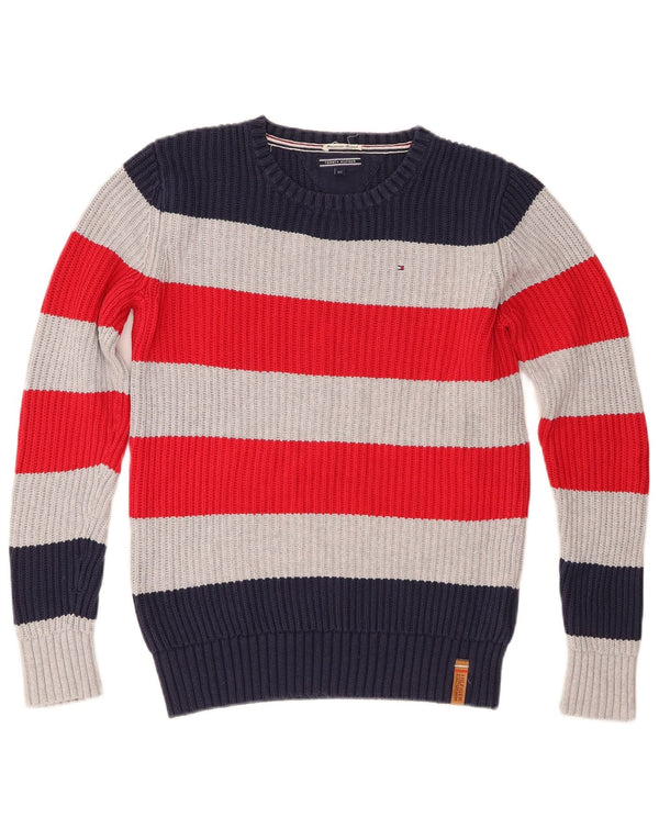 Πουλόβερ Tommy Hilfiger Boys Crew Neck Jumper 13-14 Years Navy Blue ριγέ
