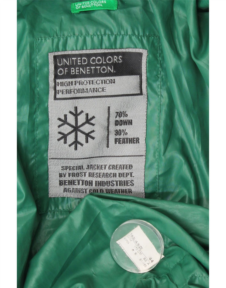 Γυναικείο μπουφάν Benetton με κουκούλα IT 44 Μεσαίο Πράσινο Πολυεστέρας