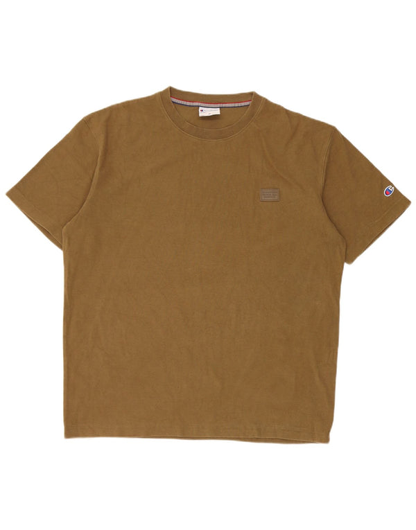 Ανδρικό T-Shirt Champion Top Medium Khaki Cotton