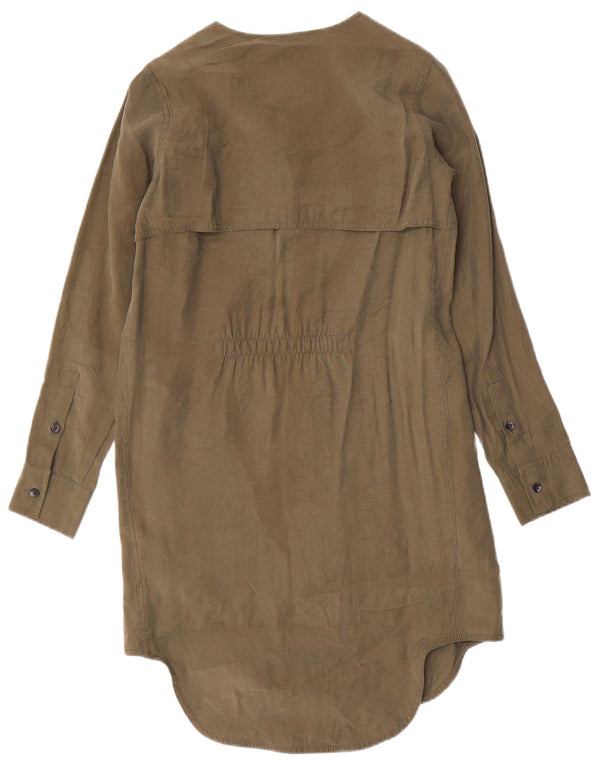 Calvin Klein Jeans Γυναικείο πουκάμισο Oversized Φόρεμα UK 6 XS Khaki Polyester