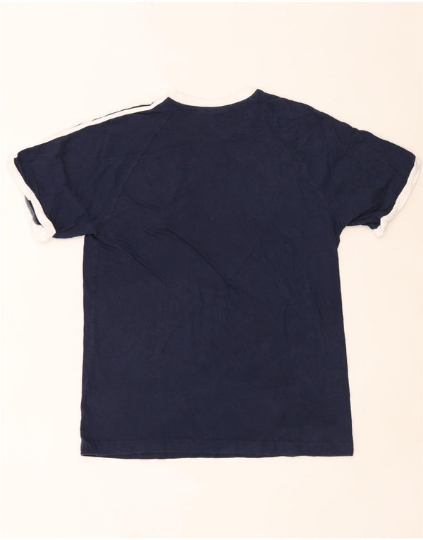 Adidas Mens T-Shirt Top Large Navy Blue Cotton