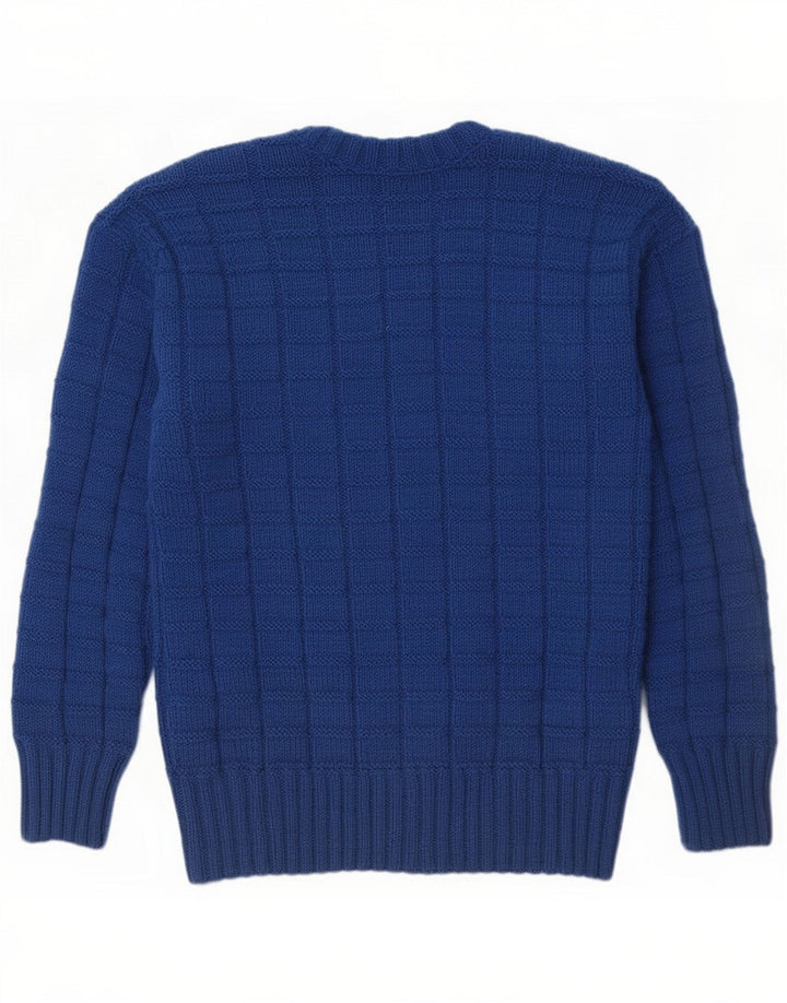 Ανδρικό πουλόβερ Vintage V-Neck Jumper Small Blue