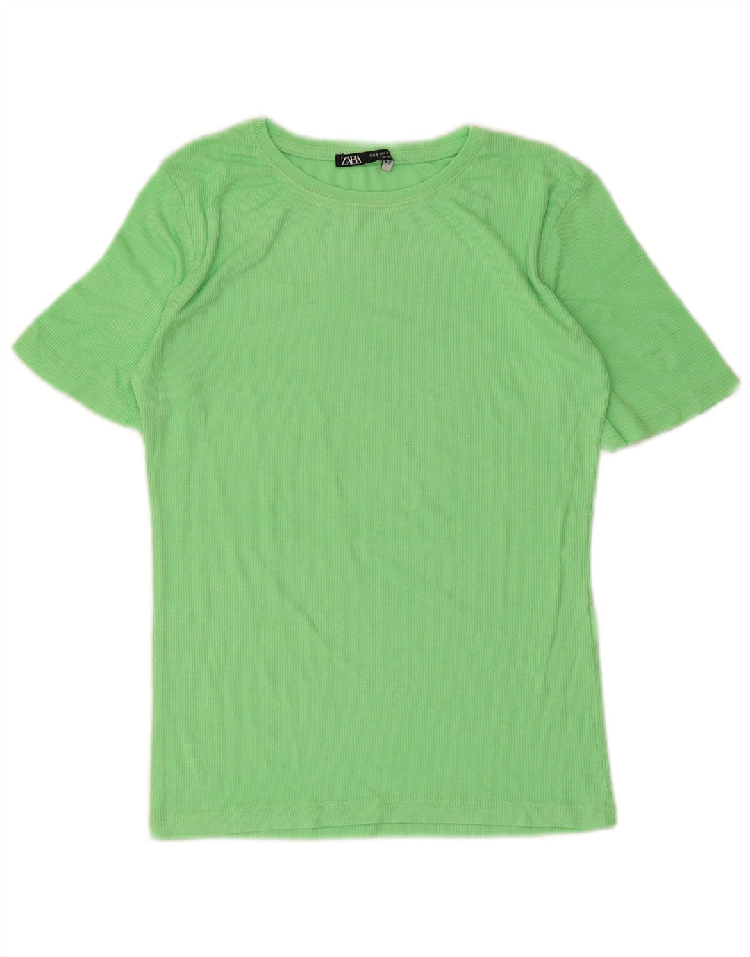 Zara Γυναικείο T-Shirt Top UK 8 Small Green