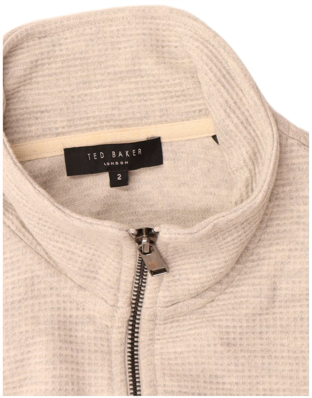 Ανδρικό φούτερ με φερμουάρ Ted Baker, Jumper, μέγεθος 2, μικρό γκρι βαμβακερό