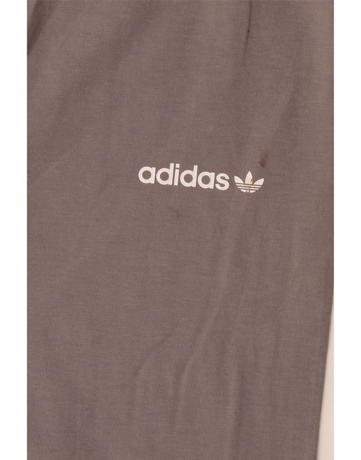 Γυναικεία γραφικά κολάν ADIDAS UK 12 μεσαίου γκρι βαμβακερά