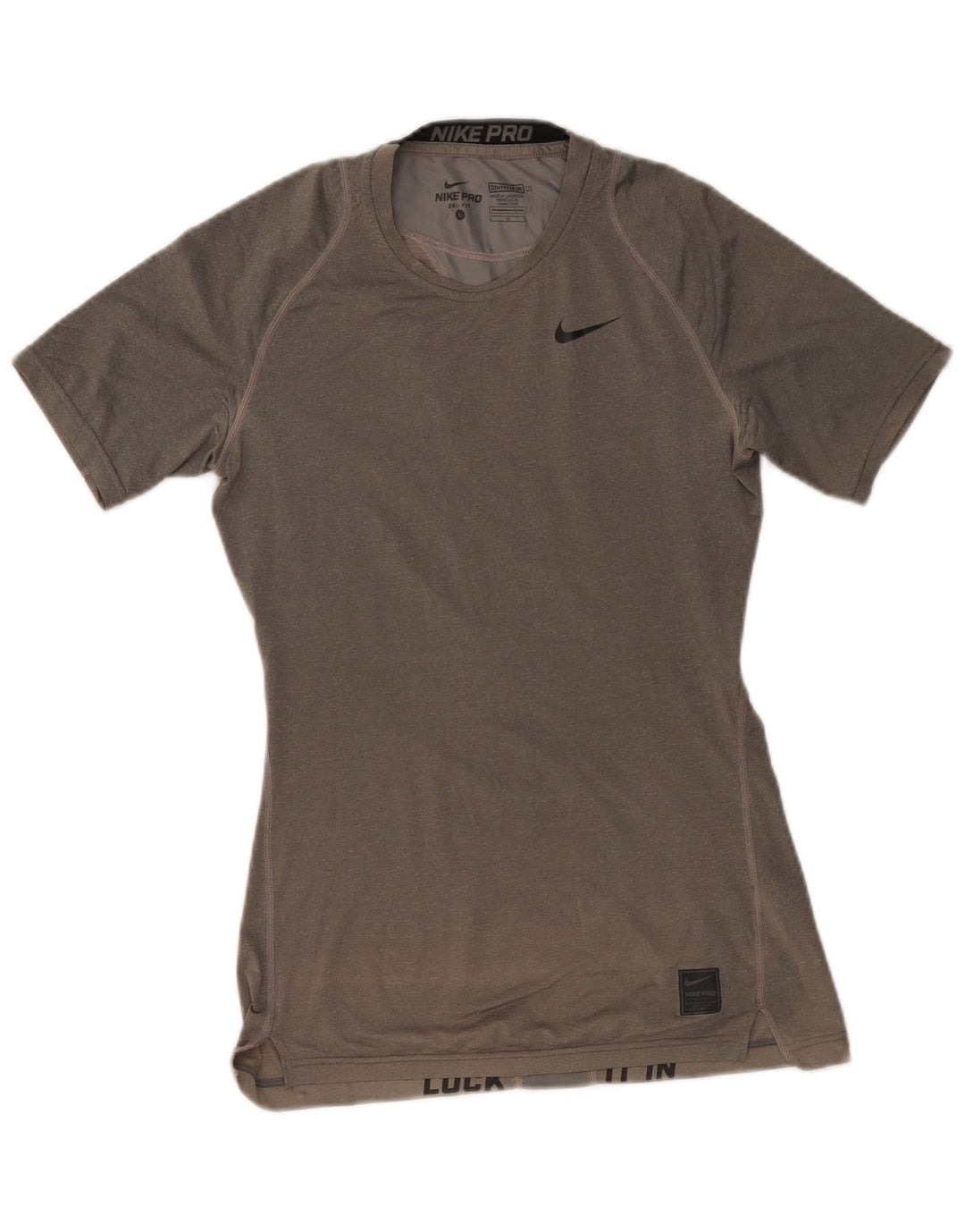Γυναικείο T-shirt Nike Dri Fit Top UK 14 Large Grey Polyester