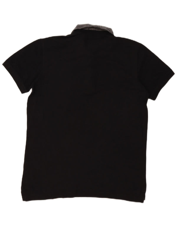 Ανδρικό Diesel Slim Fit Polo πουκάμισο XL Μαύρο Colourblock Βαμβακερό