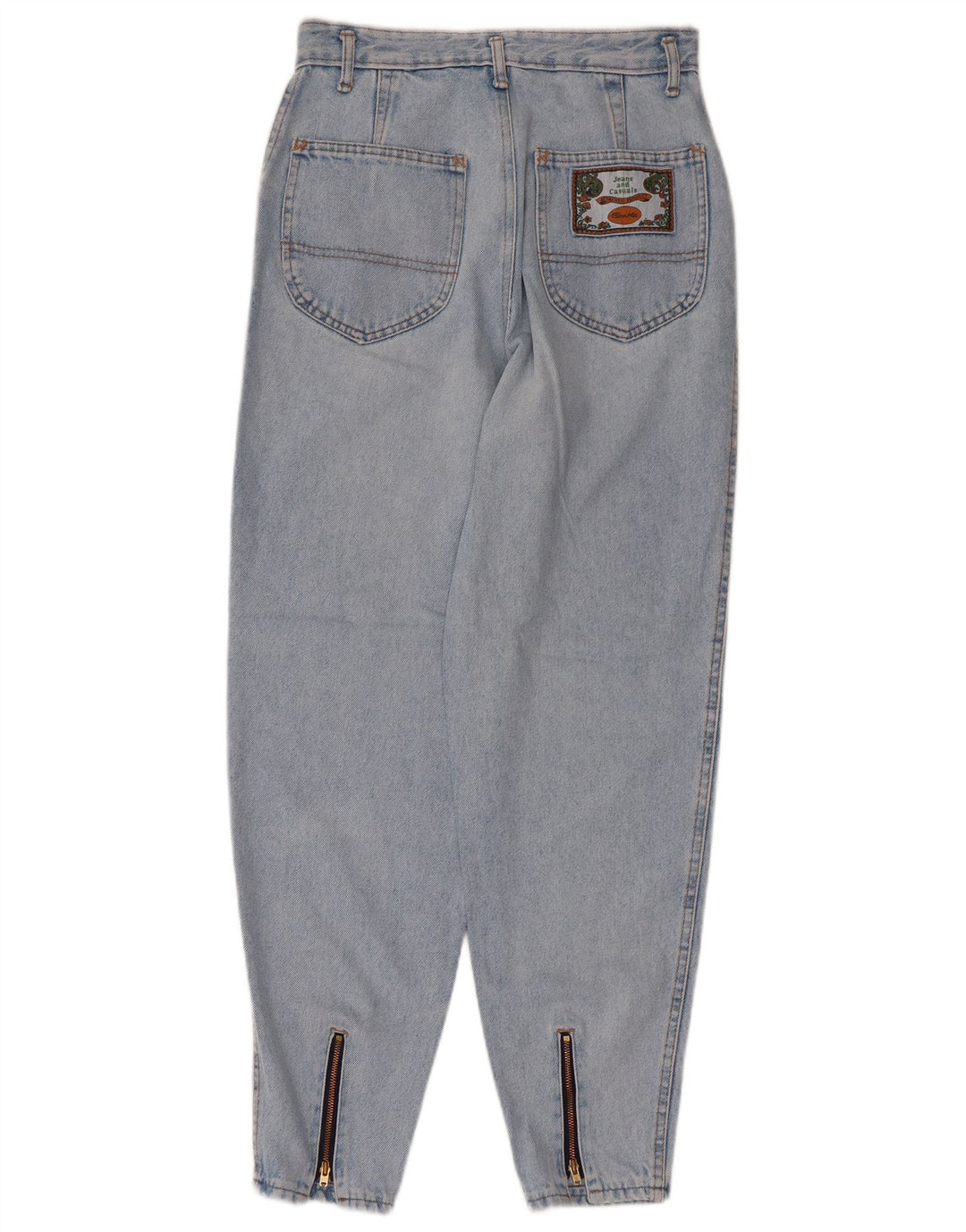 VINTAGE Γυναικείο ψηλόμεσο τζιν κωνικό W29 L27 Μπλε