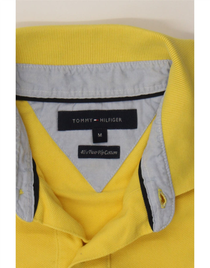 TOMMY HILFIGER Mens Polo Shirt Medium Yellow Cotton Vintage Tommy Hilfiger and Second-Hand Tommy Hilfiger from Messina Hembry 