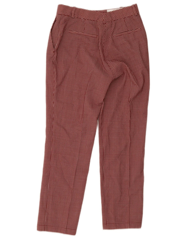Massimo Dutti Γυναικείο παντελόνι Chino EU 38 Small W28 L28 Red Houndstooth