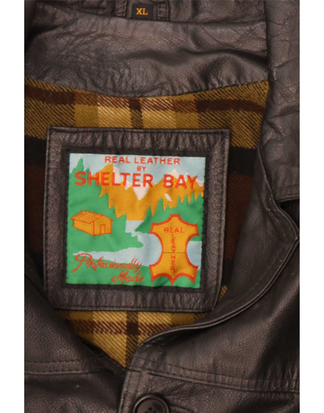 Ανδρικό Δερμάτινο Μπουφάν Shelter Bay UK 42 XL Μαύρο