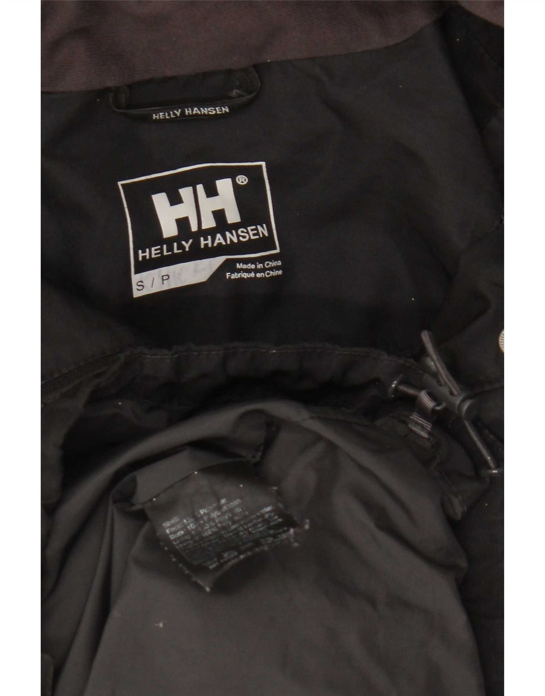 Helly Hansen γυναικείο μπουφάν με κουκούλα αντιανεμικό UK 10 μικρό μαύρο πολυεστέρα