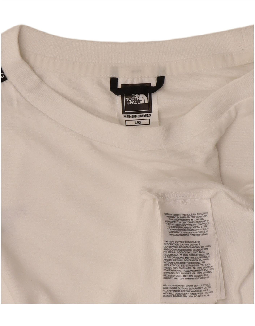 Ανδρικό T-Shirt North Face Top μεγάλο λευκό βαμβακερό