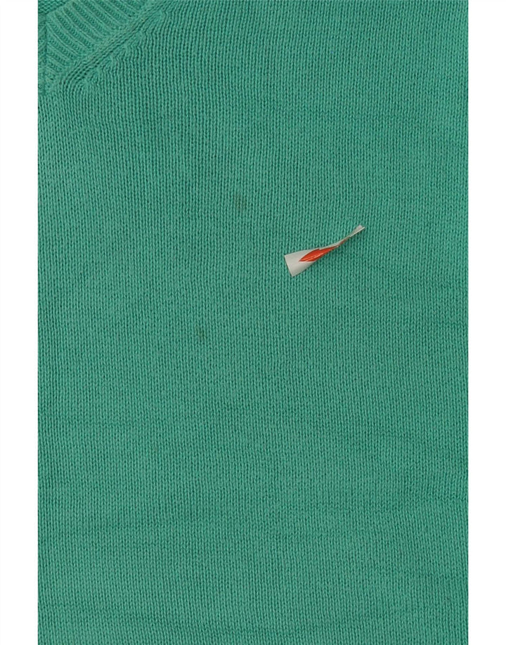 Vintage ανδρικό πουλόβερ με κανονική εφαρμογή με λαιμόκοψη σε μεγάλο πράσινο