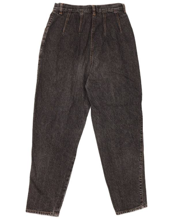 Vintage γυναικείο ψηλό κωνικό τζιν UK 14 Medium W26 L29 Γκρι βαμβακερό